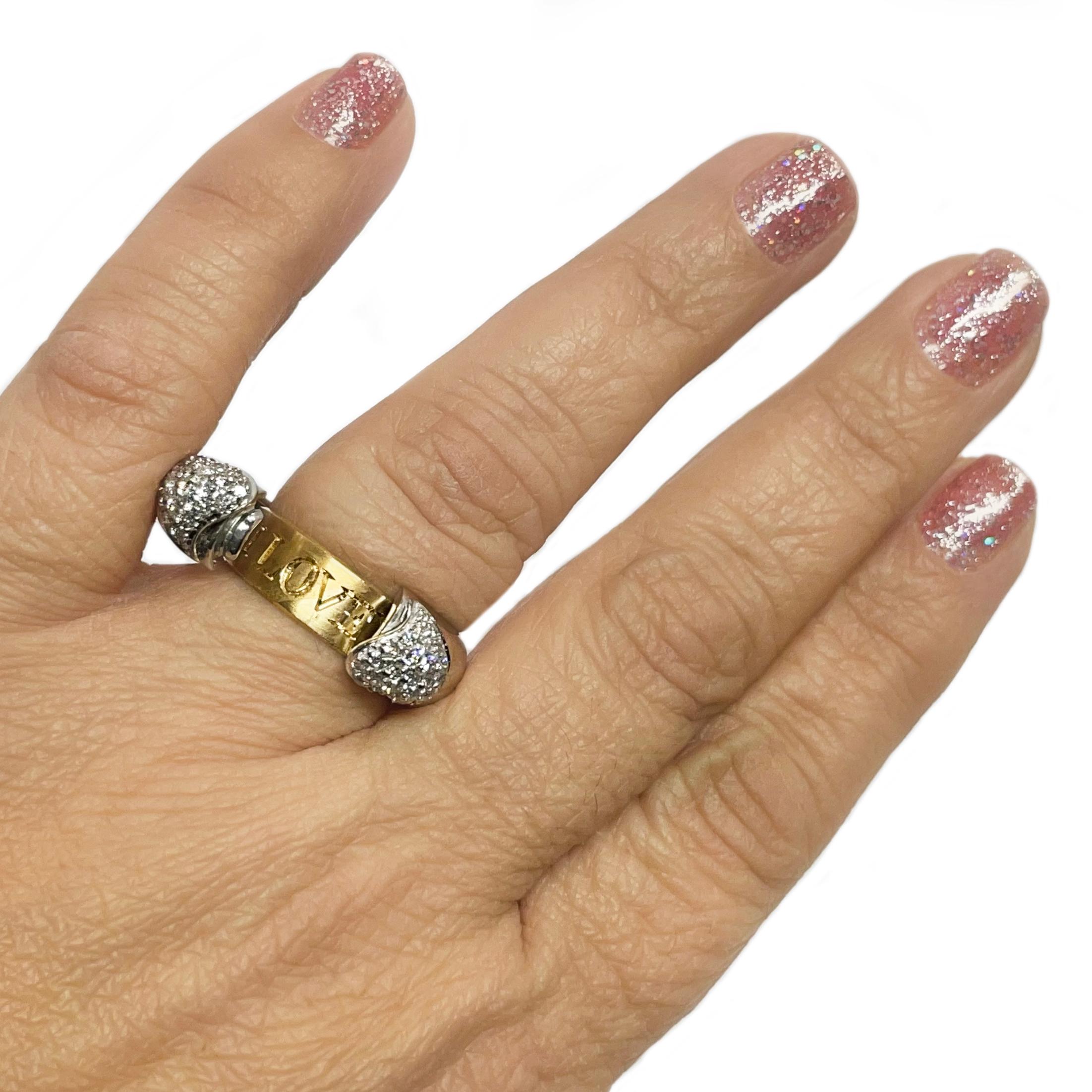 Two-Tone Diamond Pavé Hinged Dual 