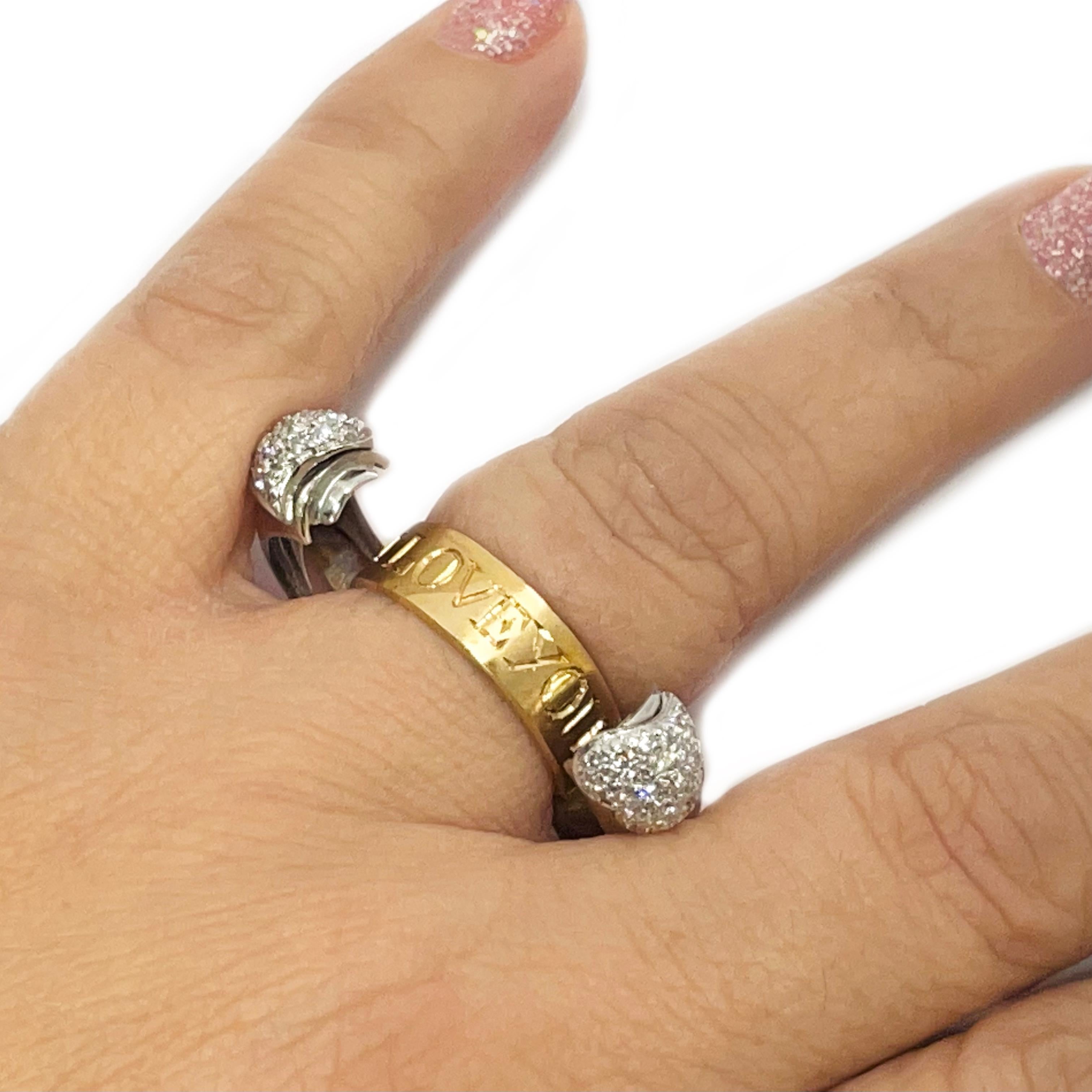 Two-Tone Diamond Pavé Hinged Dual 