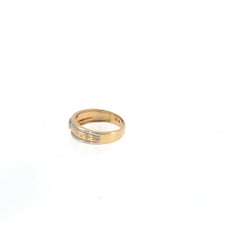 Zweifarbiger Diamantring - 18 Karat Gelb- und Weißgold
