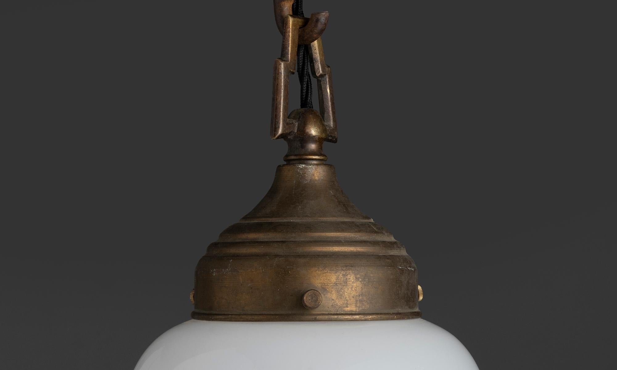 Two Tone Dutch Church Pendant, Netherlands circa 1920 In Good Condition For Sale In Culver City, CA