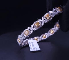 Bracciale Eleg bicolore in oro giallo/bianco 18 carati con diamanti