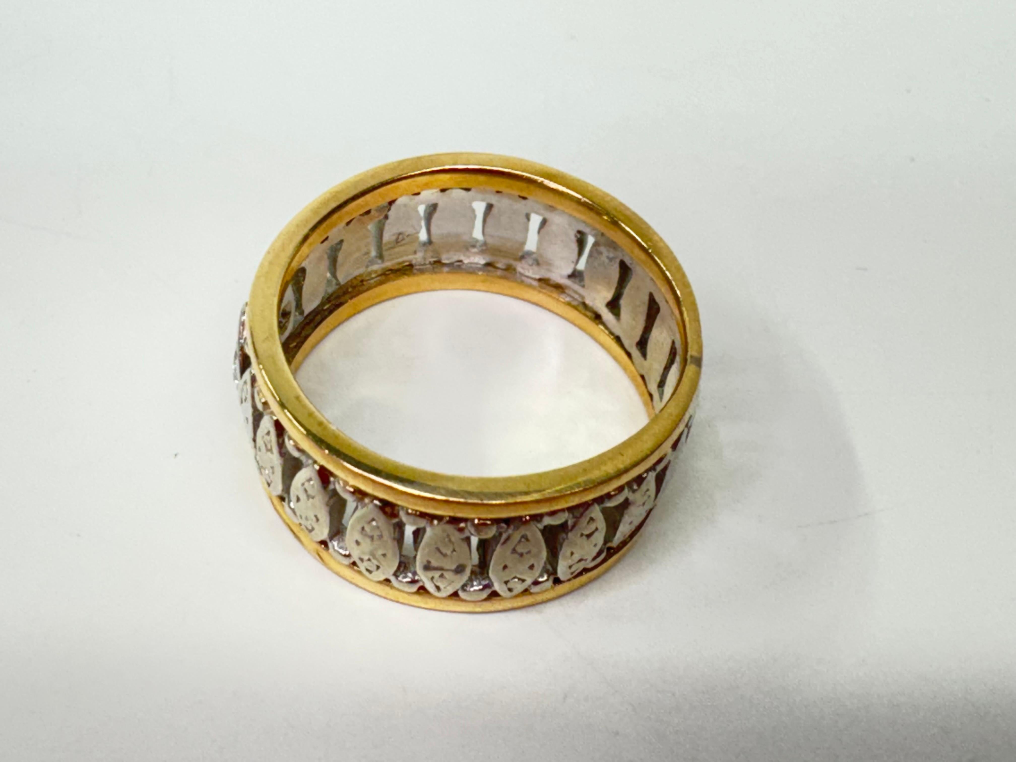 Alianza de boda de diamantes fantasía en dos tonos en Bastante bueno estado para la venta en Palm Desert, CA