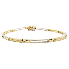Bracciale A Link bicolore in oro 14 ct.