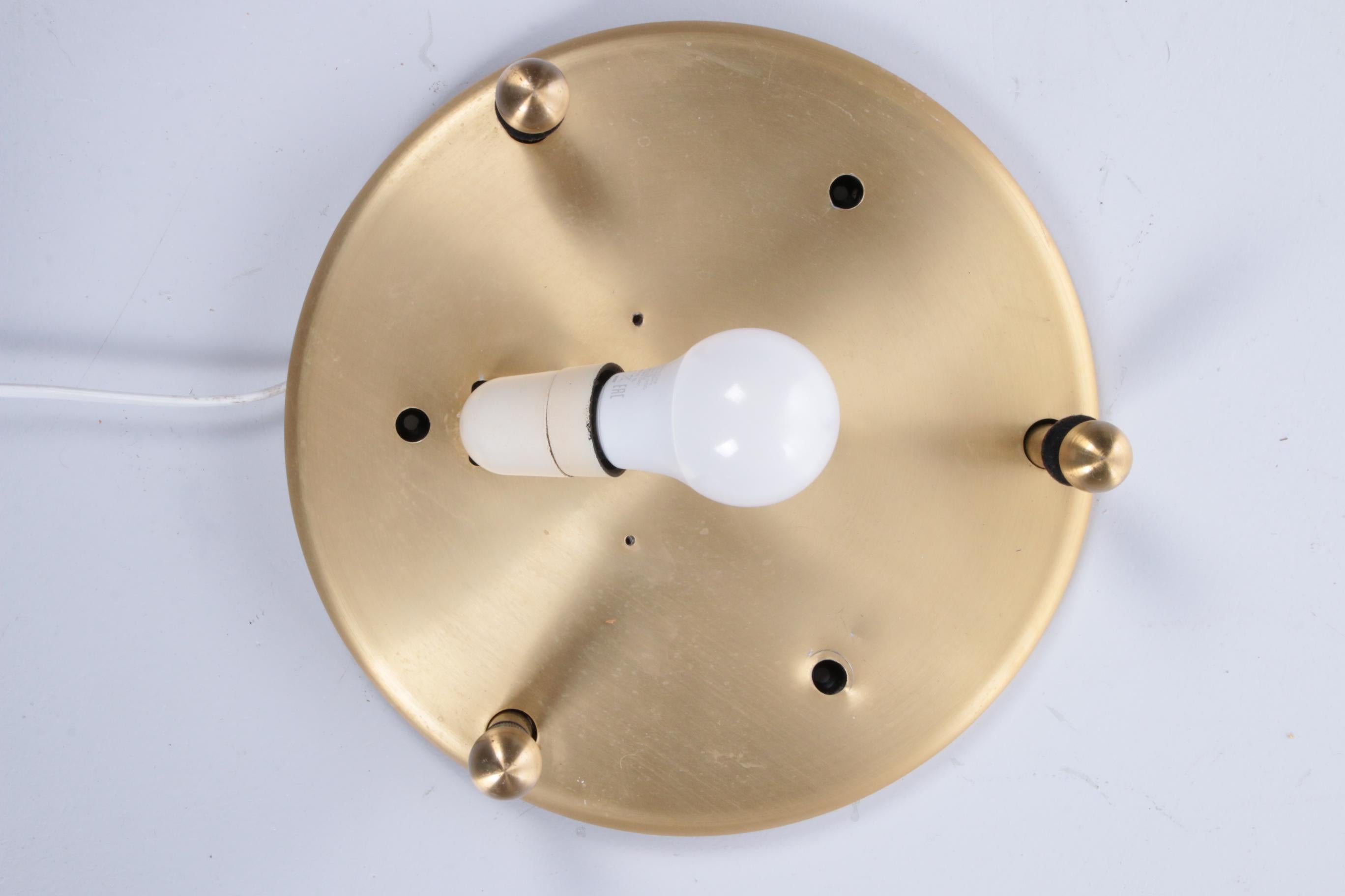 Brass Two-tone Flush Mount by Peill and Putzler, 1970s For Sale