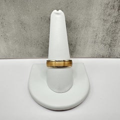 Zweifarbiger Herren-Bandring aus 14-karätigem Gold, Größe 10, 6 mm, aus einem Nachlass