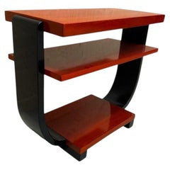 Two-Tone Geometric Art Deco Side Table by Gilbert Rohde for Brown Saltman