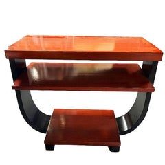 Two-Tone Geometric Art Deco Side Table by Gilbert Rohde for Brown Saltman, Pair
