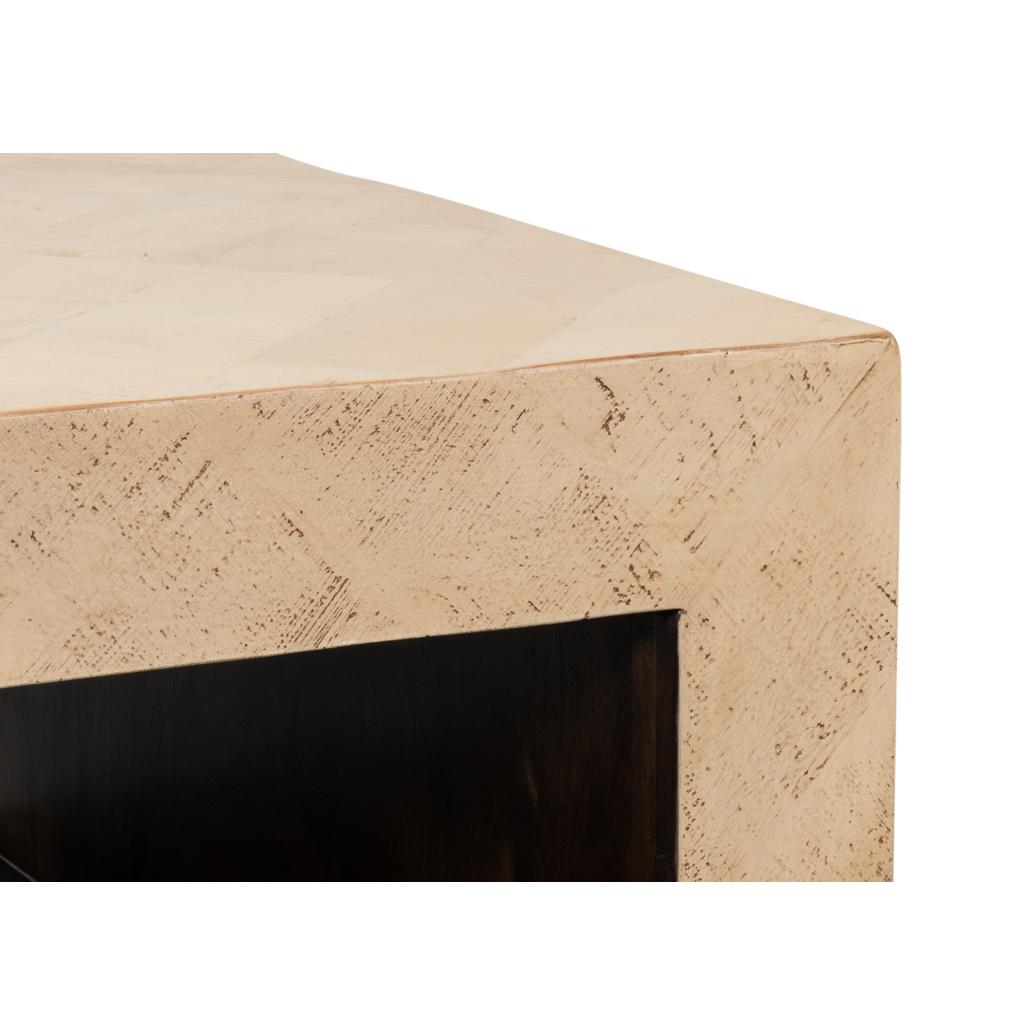 Two-Tone Geometric Coffee Table For Sale 3