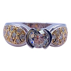 Two-Tone GIA Certified Diamond Gold Ring