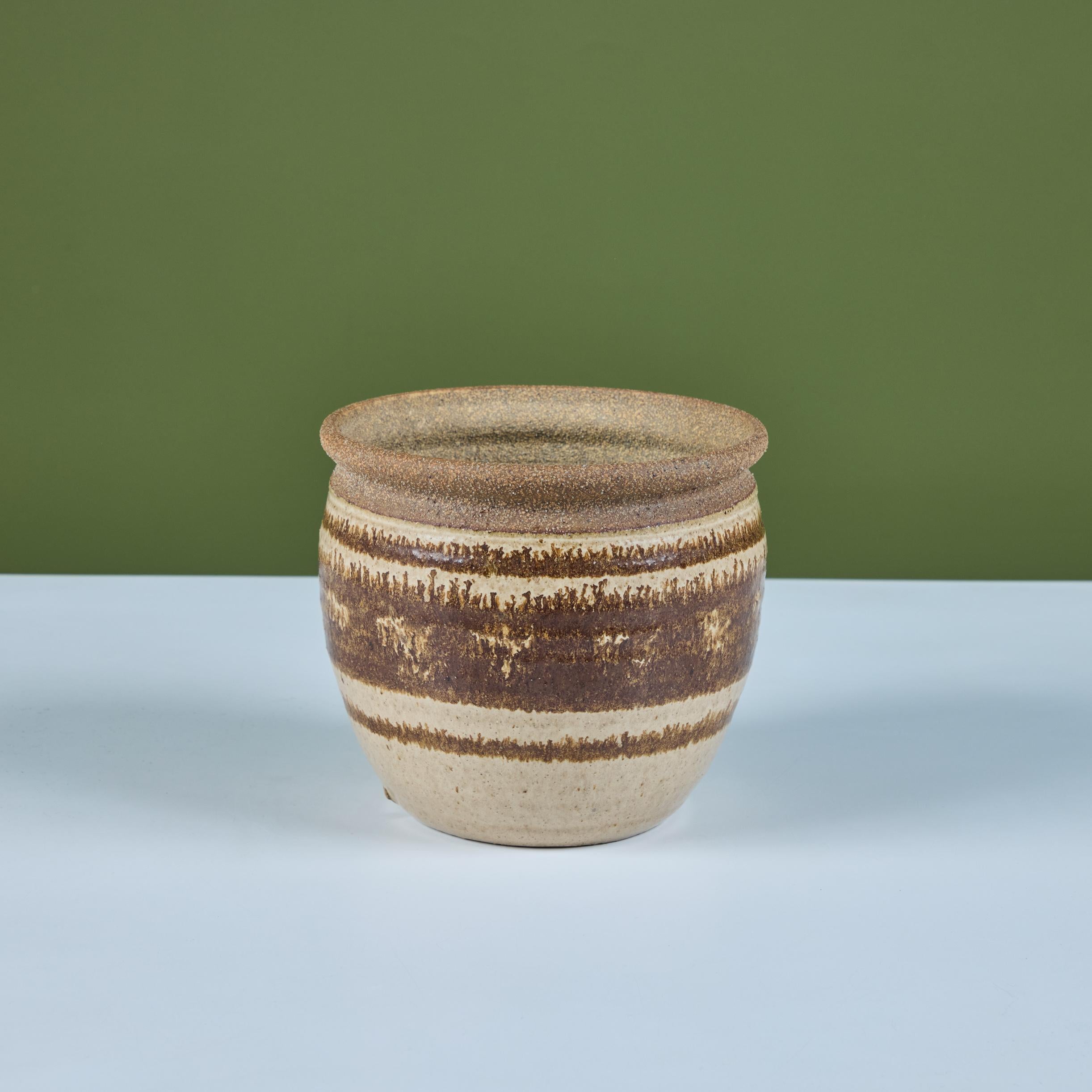 Jardinera de Gres Esmaltado en Dos Tonos Glaseado en venta