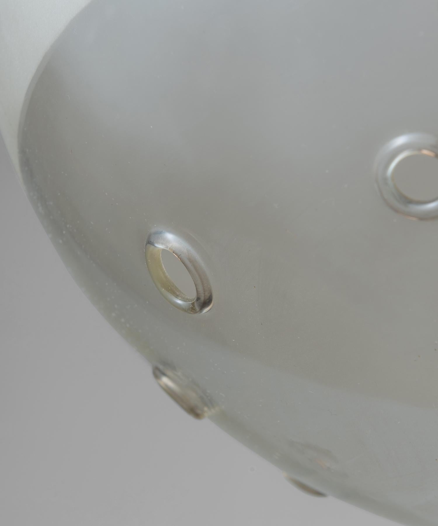 Bauhaus Two-Tone Globe Pendant, Germany, circa 1930