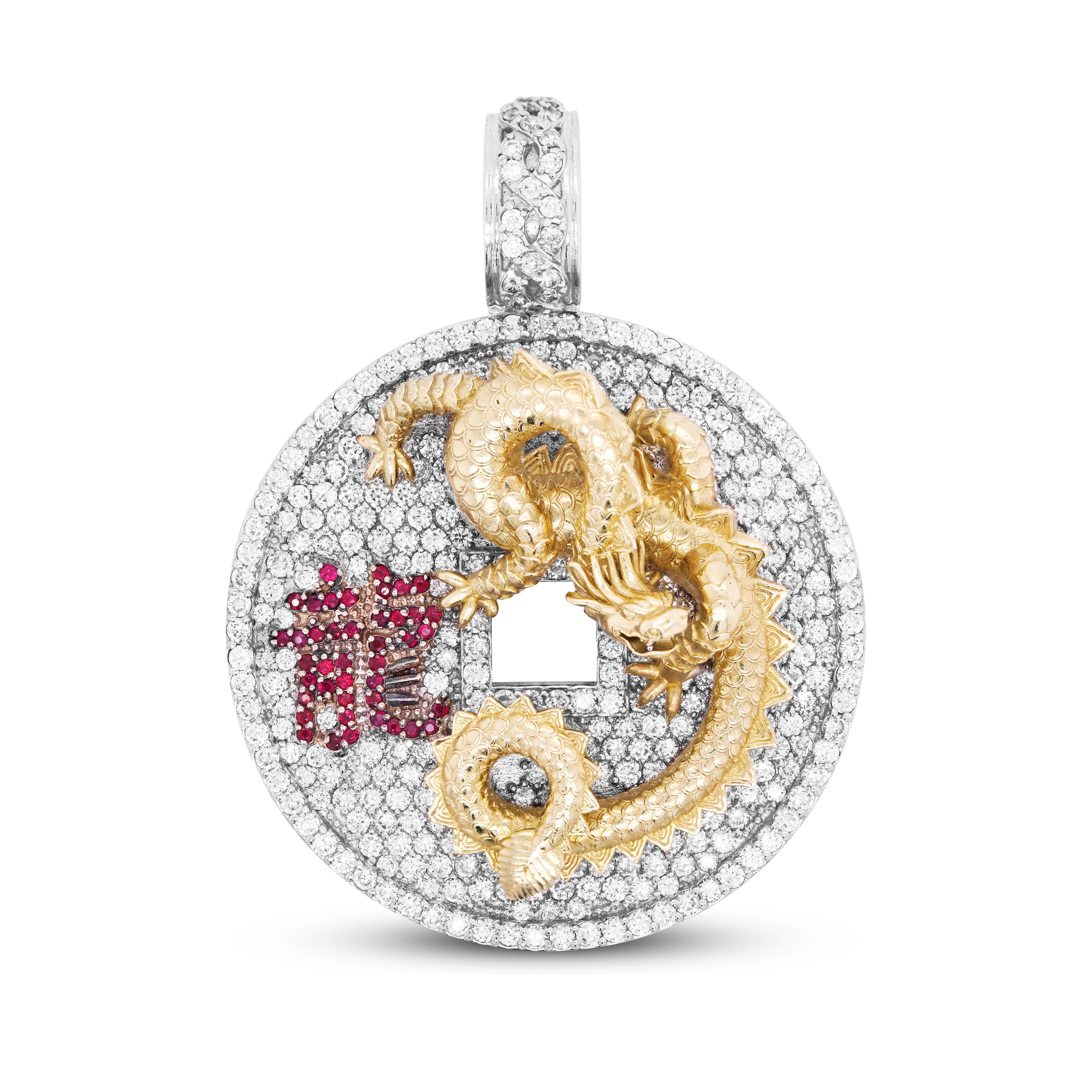 dragon diamond pendant