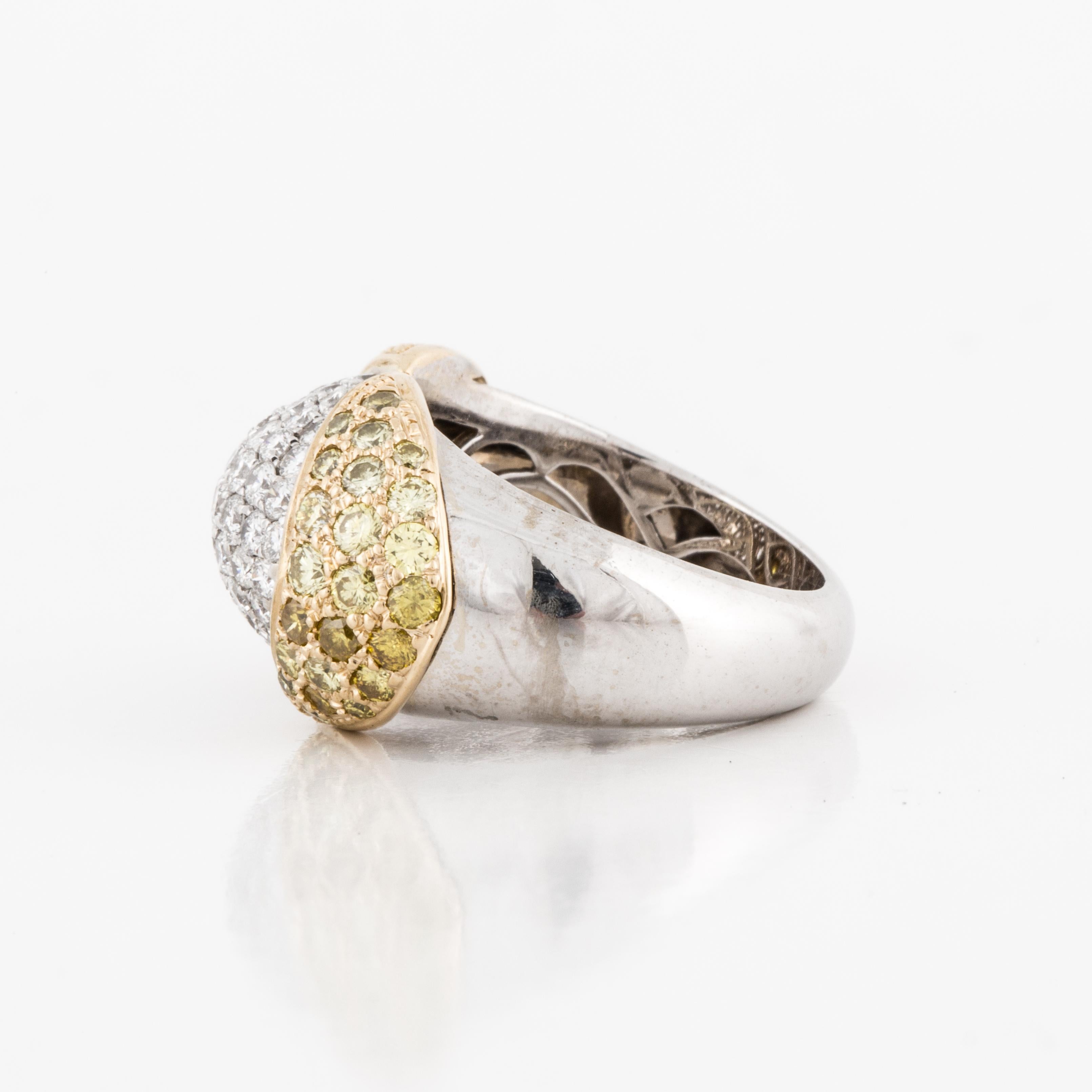 pave diamond dome ring