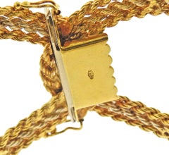 Two Tone Gold Large Link Bracelet