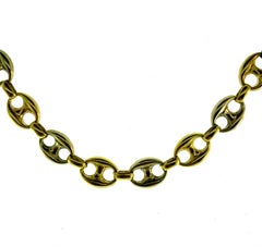 UnoAErre Two-Tone Gold Mariner Puffed Chain Necklace