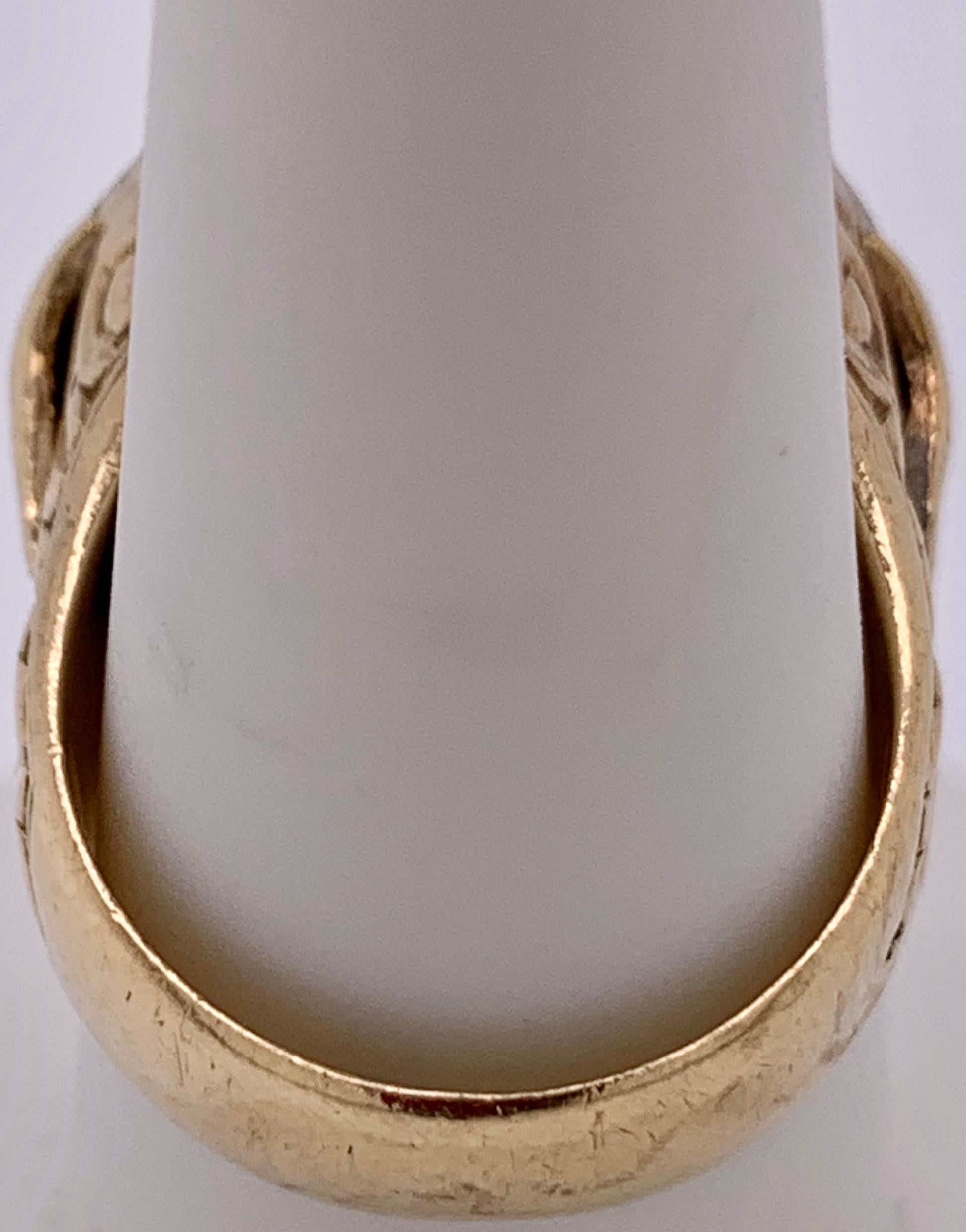 Anello in oro bicolore Diamanti affiancati da uno zaffiro in vendita 2