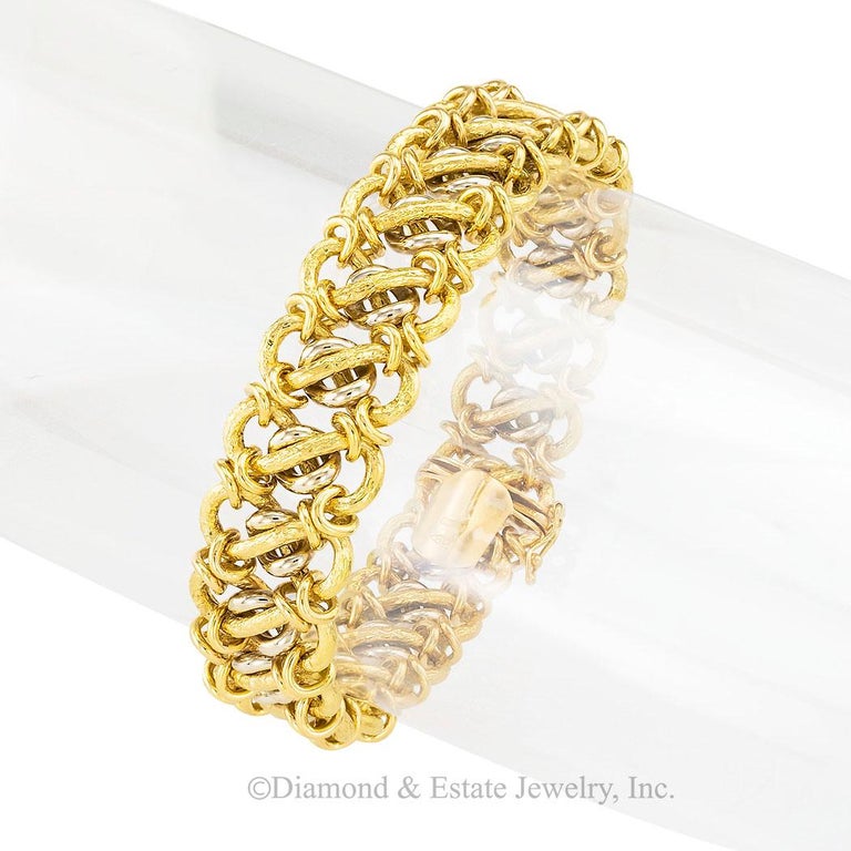 'Rollie' Two Tone Link Bracelet