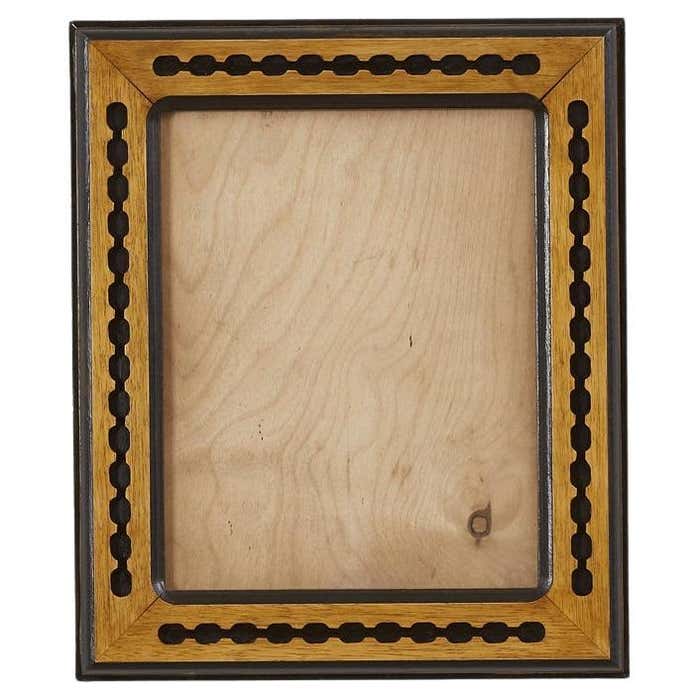 Two tone graphic inlaid frame - Italy, 20th century For Sale at 1stDibs