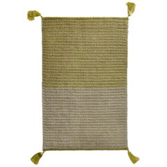 Two-Tone Handmade Crochet Cotton and Polyester Thick Luxurious Textile Rug