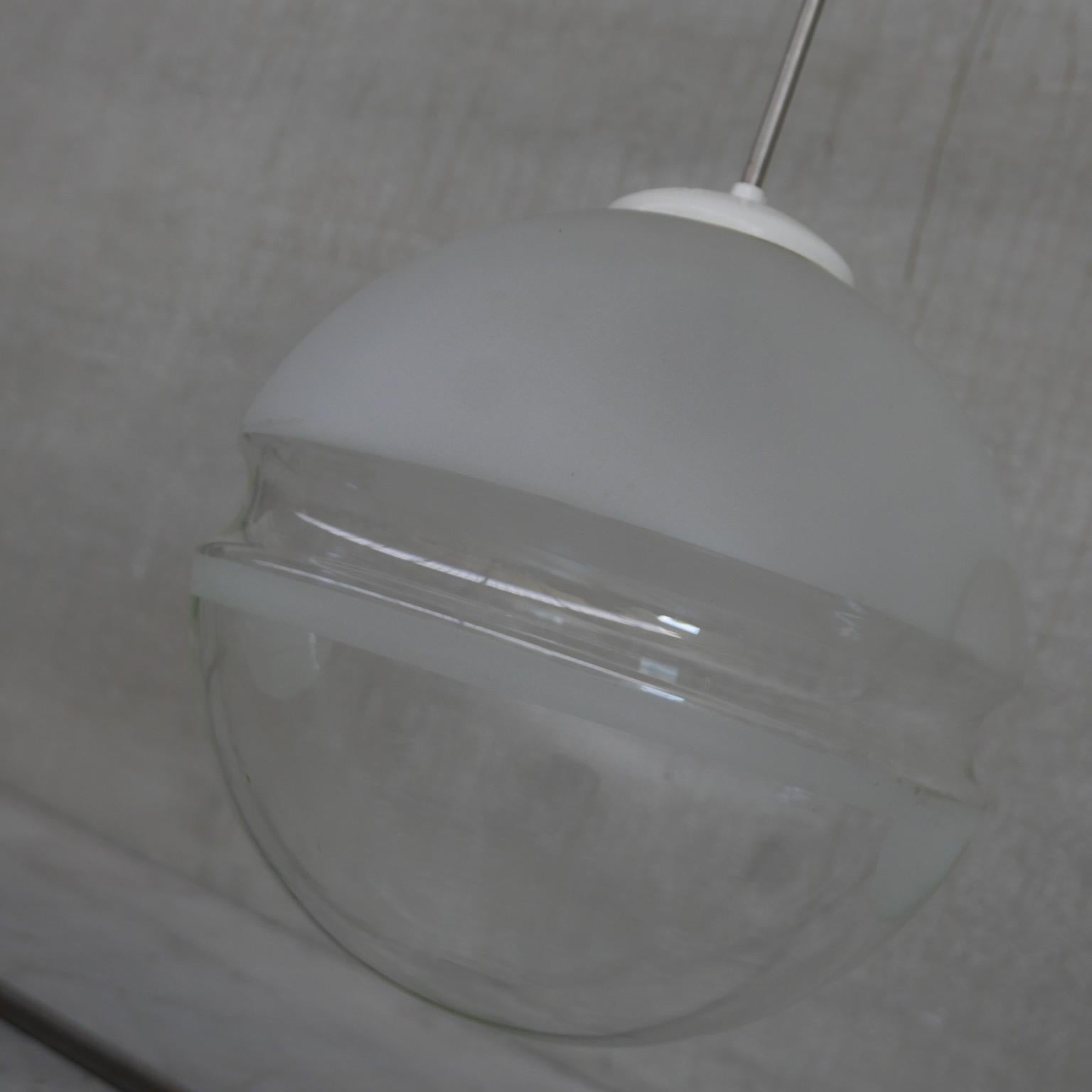 Two Tone Large Glass Pendant Light For Sale 2