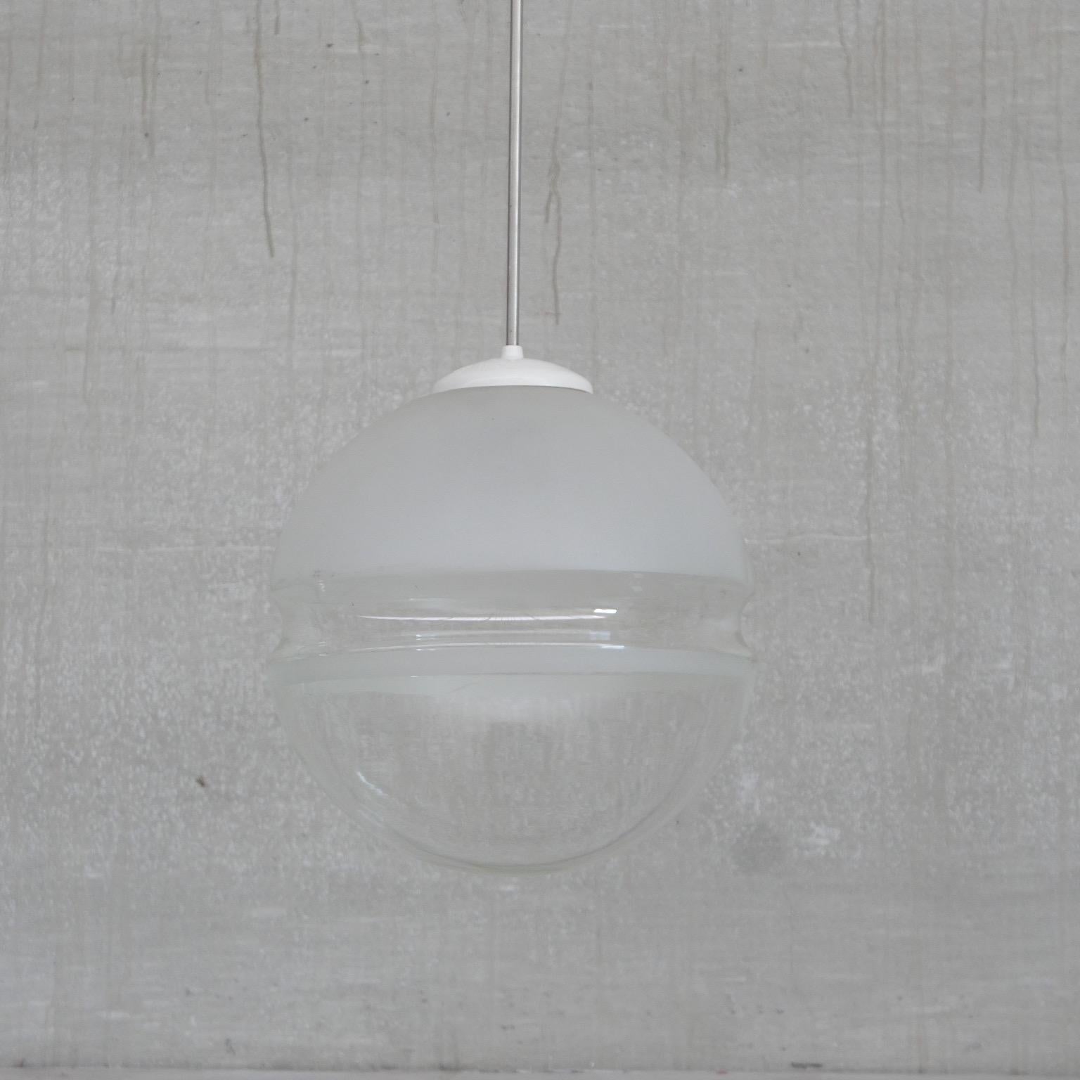 Two Tone Large Glass Pendant Light For Sale 3