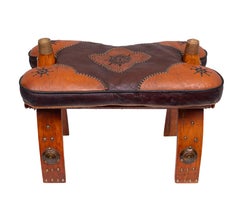 Two Tone Leather Camel seat 1960s Egypt