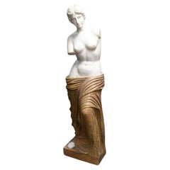 Two-Tone Marble Greek-Style Armless Female Statue