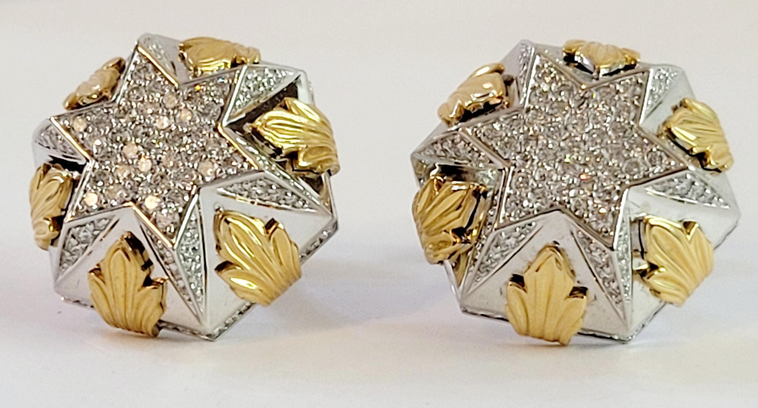 -Unique design, Custom made
-14k Yellow & White Gold
-Weight: 26gr
-Ornament dimension: 20x20mm
-Diamond: 1.00 ct
-VS clarity, E-F color
Original Retail: $5900
