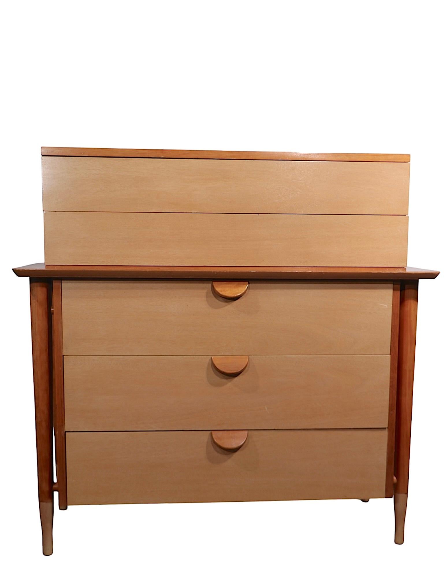 Two Tone Mid Century Chest of Drawers by Basic Witz For Sale 3