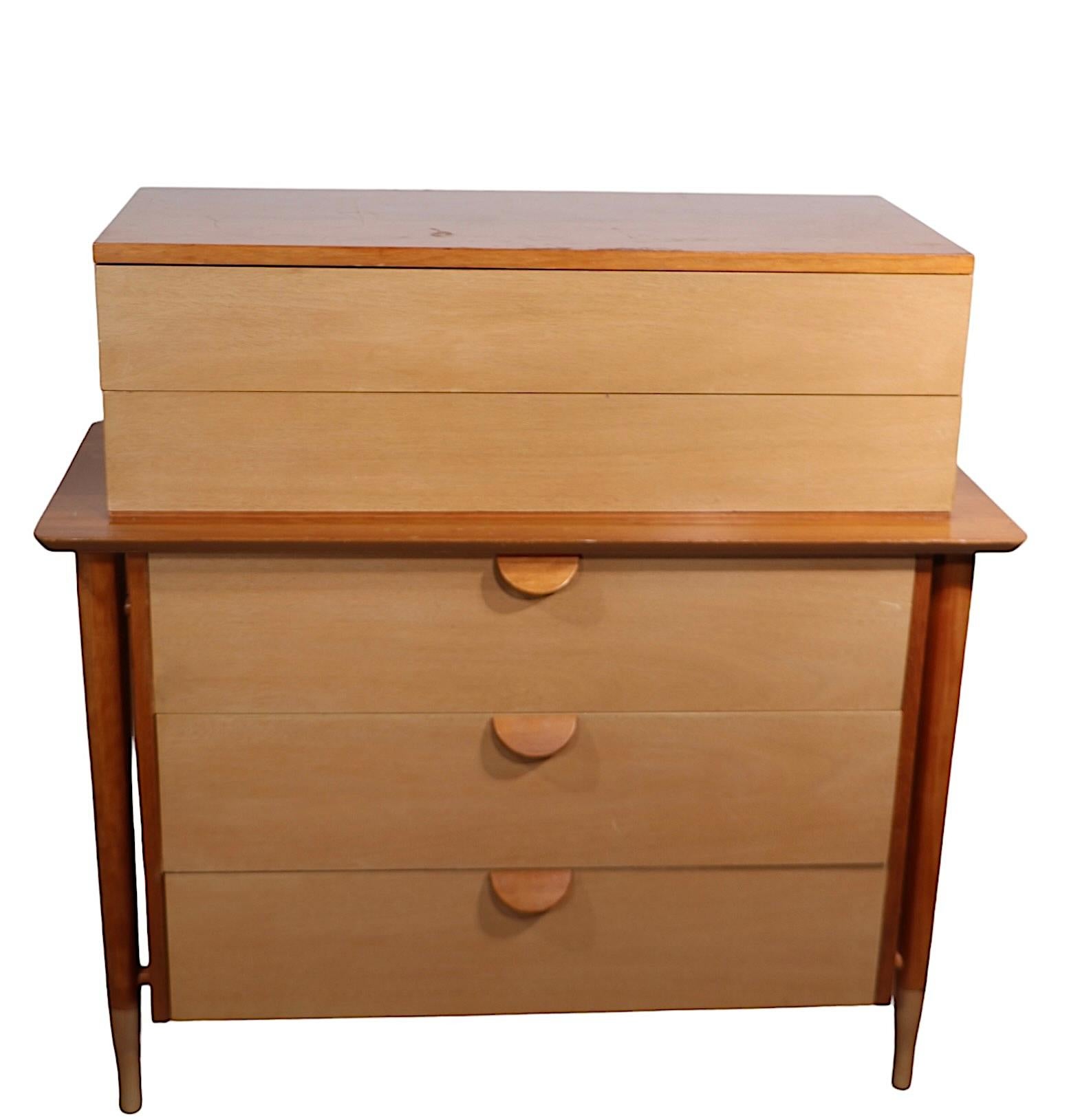 Two Tone Mid Century Chest of Drawers by Basic Witz For Sale 4