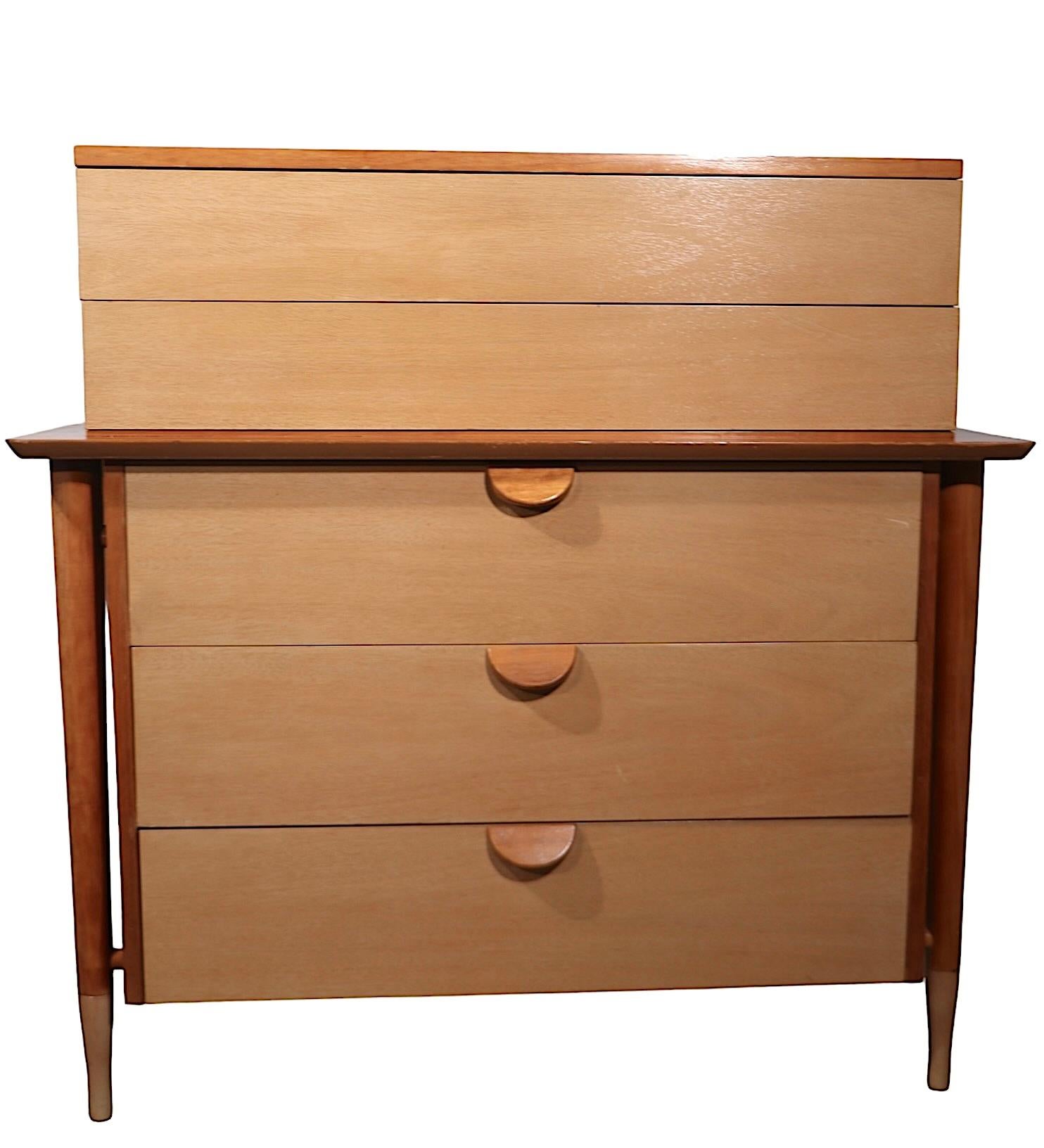 Two Tone Mid Century Chest of Drawers by Basic Witz For Sale 6