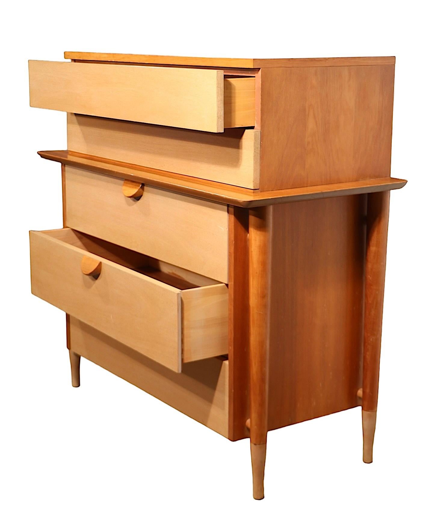 Two Tone Mid Century Chest of Drawers by Basic Witz For Sale 9