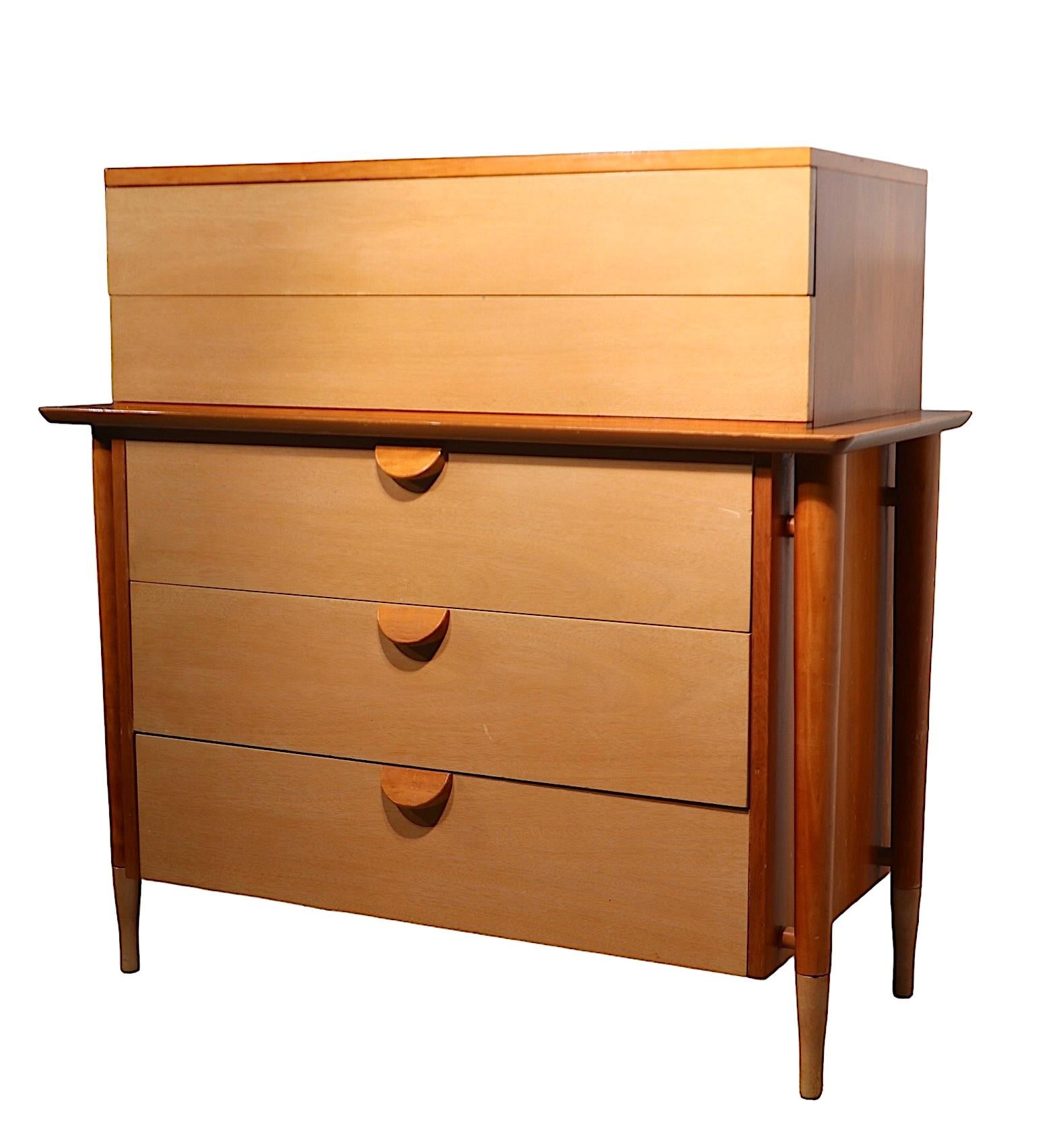Two Tone Mid Century Chest of Drawers by Basic Witz For Sale 13