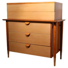 Vintage  Two Tone Mid Century Chest of Drawers by Basic Witz 