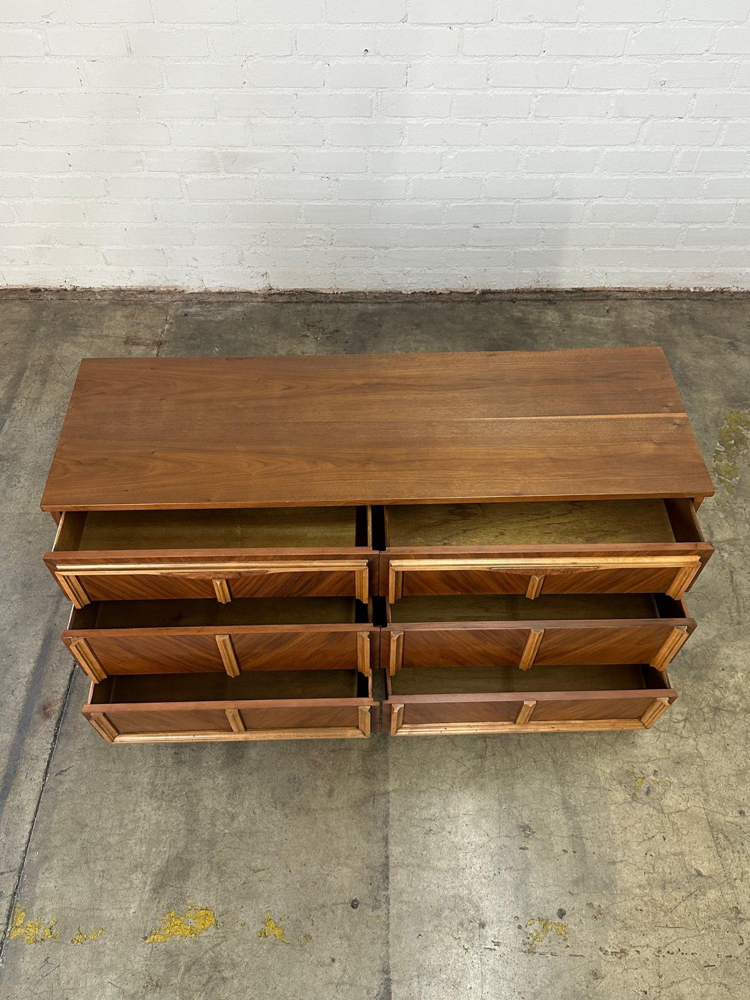 Mid-20th Century Two Tone Mid Century Dresser For Sale