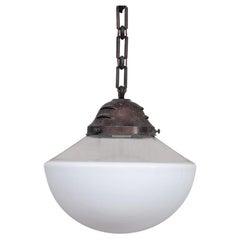 Two Tone Mid-Century French Pendant Light