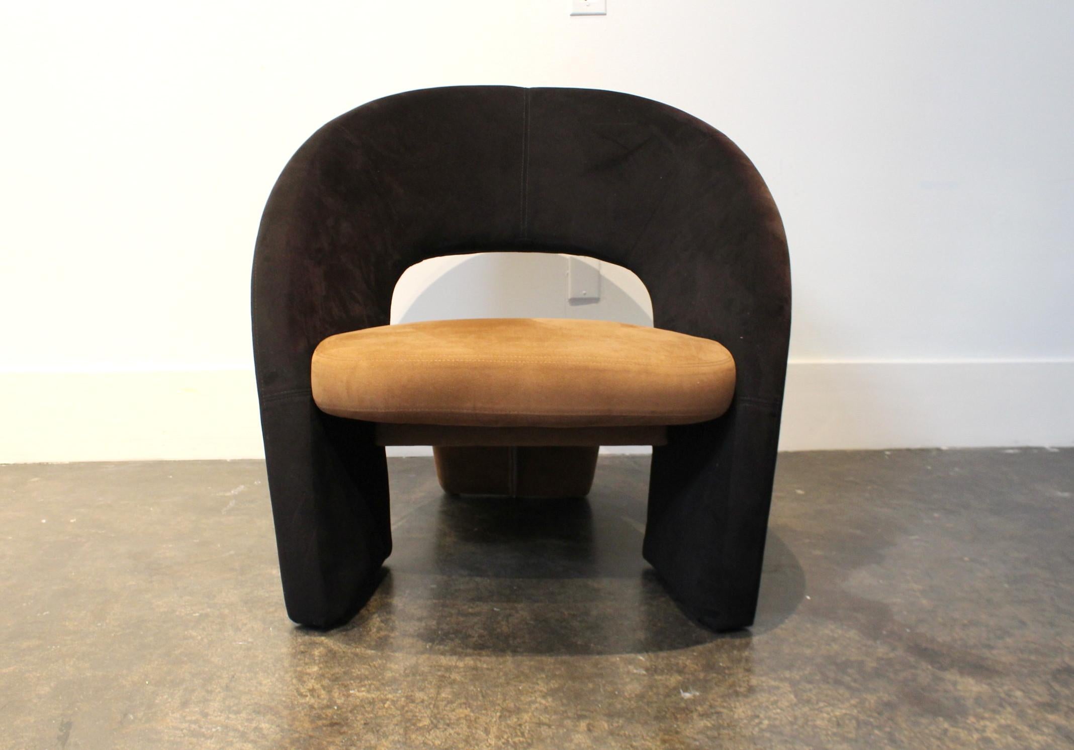20th Century Two-Tone Modern Lounge Chair in the Manner of Pierre Paulin, Olivier Morgue