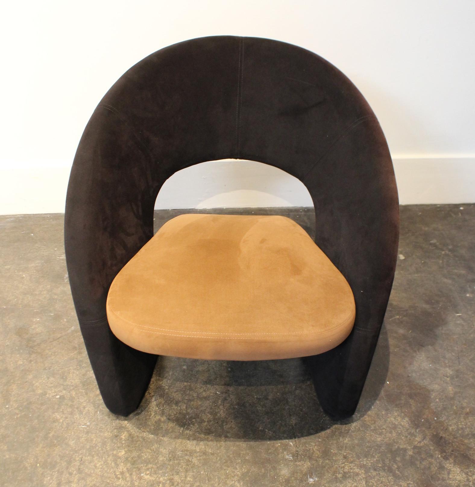 Two-Tone Modern Lounge Chair in the Manner of Pierre Paulin, Olivier Morgue 1