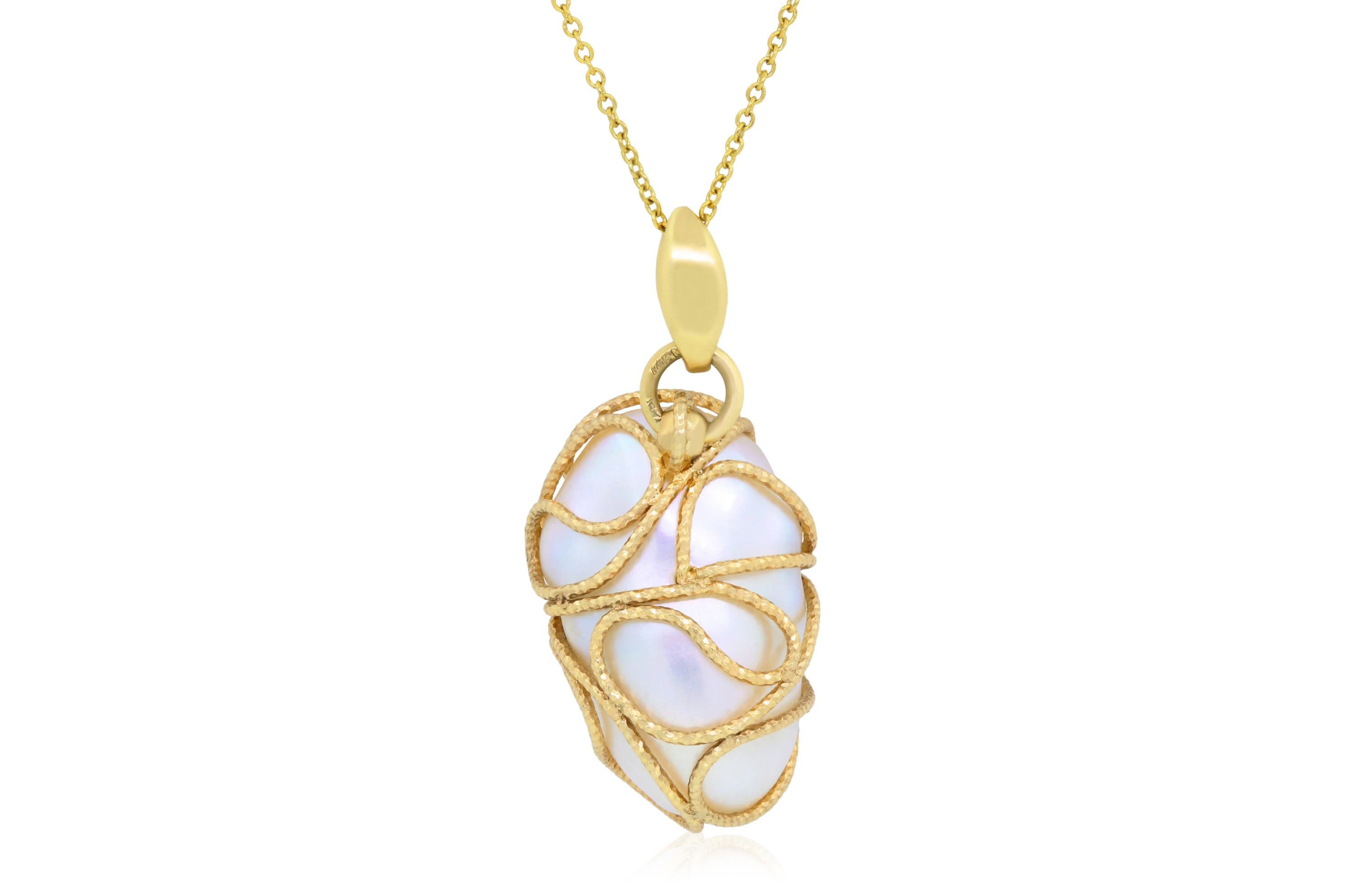Material: 14K Two-Tone
Center Stone Details: Mother of Pearl

Fine one-of-a-kind craftsmanship meets incredible quality in this breathtaking piece of jewelry.

All Alberto pieces are made in the U.S.A and include a lifetime warranty!