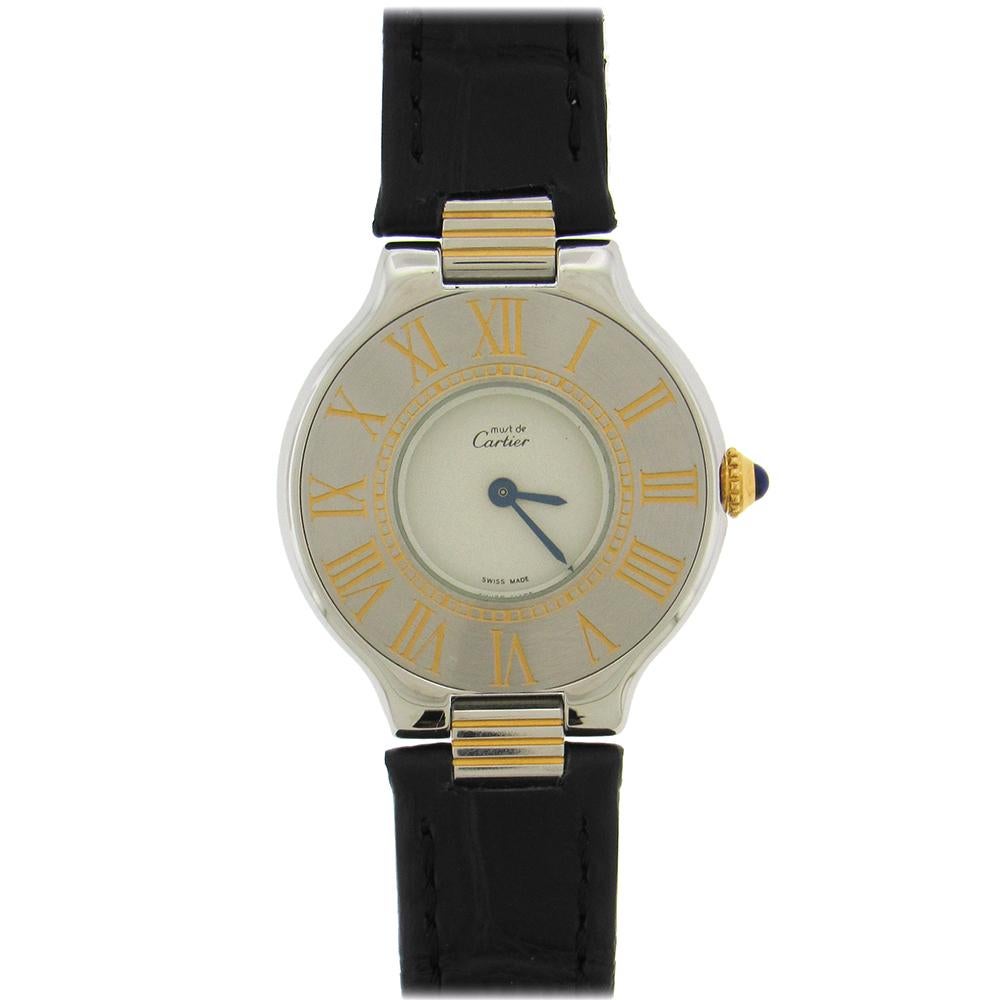 Women's or Men's Two-Tone Must de Cartier 21 Women's Wristwatch