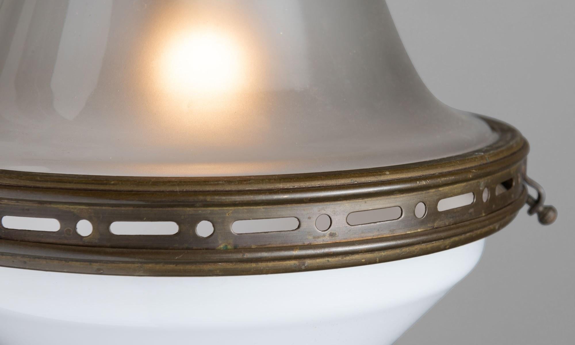 Two-Tone Opaline Pendant In Good Condition In Culver City, CA