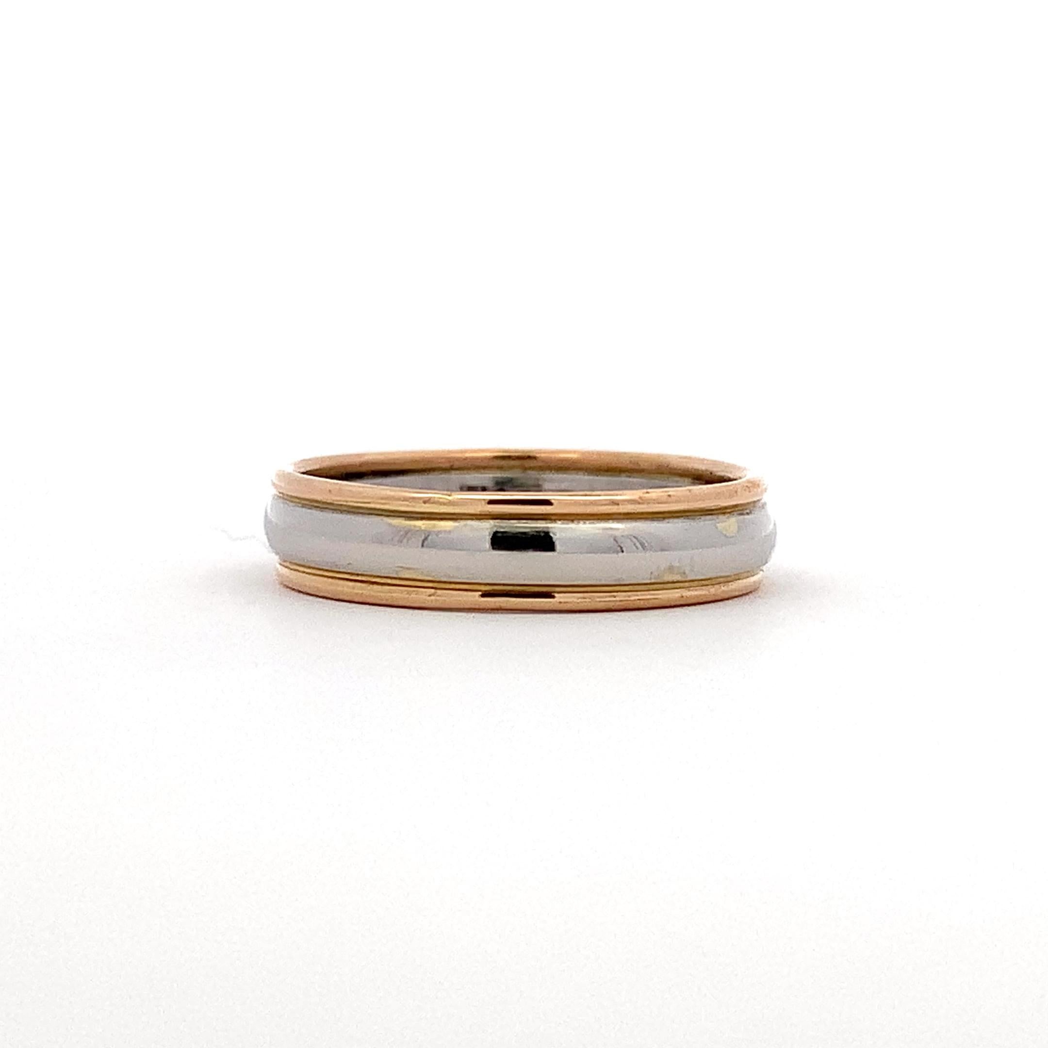 Zweifarbiger Ehering aus Platin und Gold im Zustand „Neu“ im Angebot in London, GB