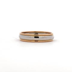 Anneau de mariage en platine et or bicolore