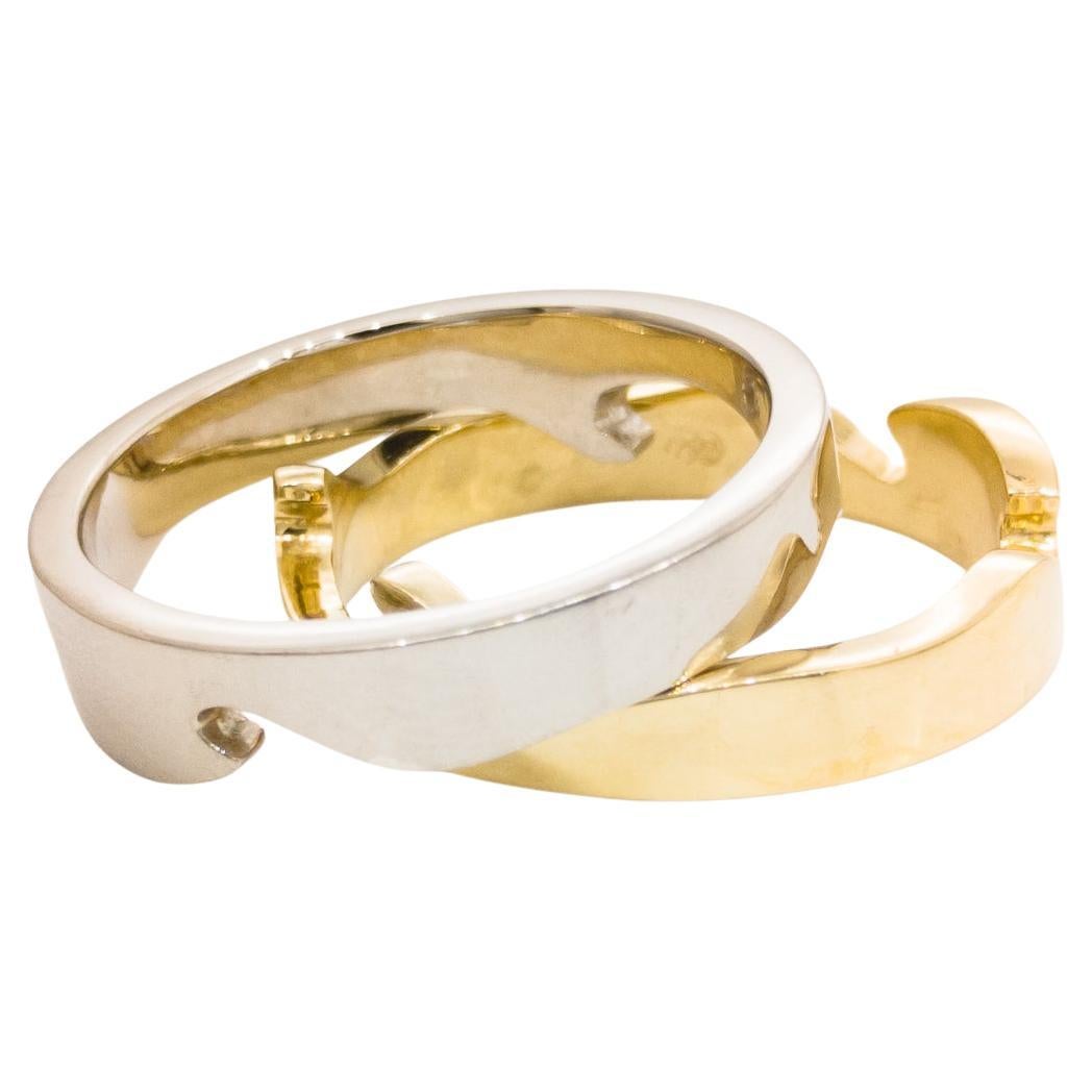 Anello Puzzle bicolore nello stile di George Jensen Fusion In condizioni Nuovo in vendita a MELBOURNE, VIC