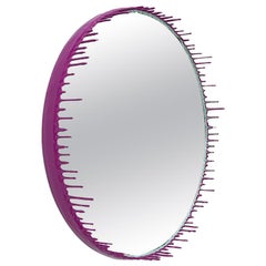 Two-Tone Resin Drip Mirror in Celadon and Fuchsia by Elyse Graham