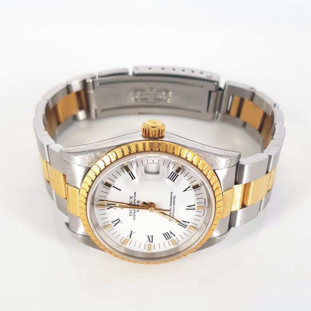 Women's or Men's Two Tone Rolex Oyster Perpetual Date