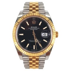 Two Tone Rolex Oyster Perpetual Date Just Black Jubilee