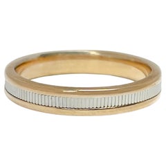 Retro Two-Tone Rose Gold Fluted Band