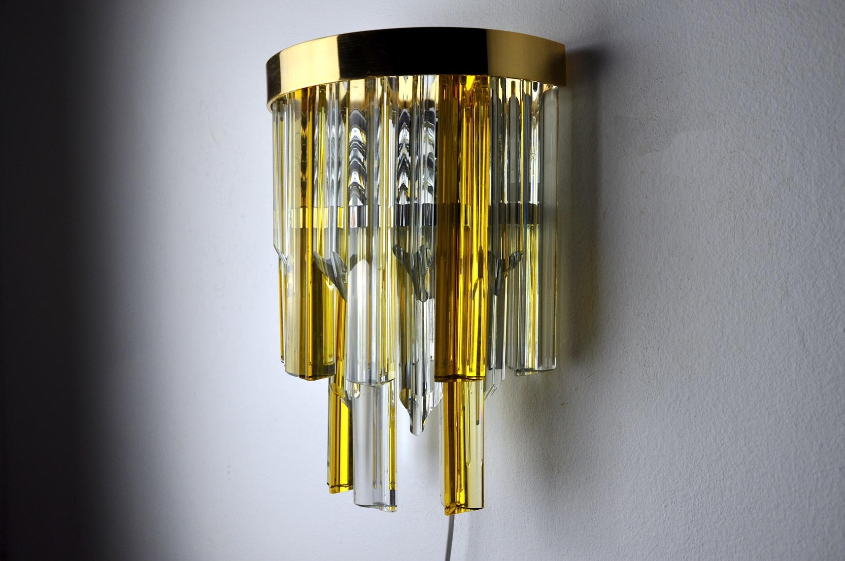 Hollywood Regency Two-Tone Sconce by Paolo Venini, Italy, 1970s For Sale