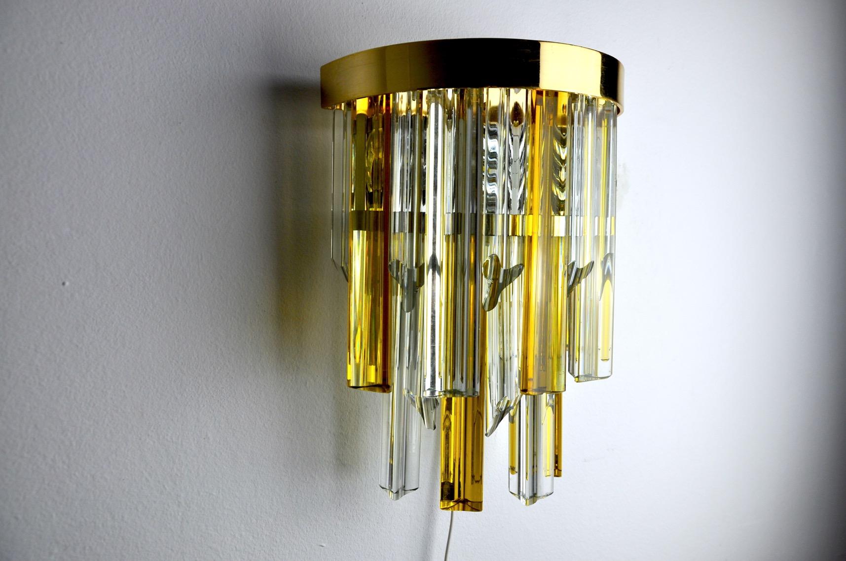 Two-Tone Sconce by Paolo Venini, Italy, 1970s In Good Condition For Sale In BARCELONA, ES